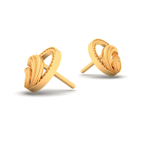 Simple Hoops Earrings In Gold Tone