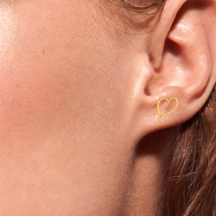 22k Gold Heart Sleek Earrings from PC Chandra Jewellers