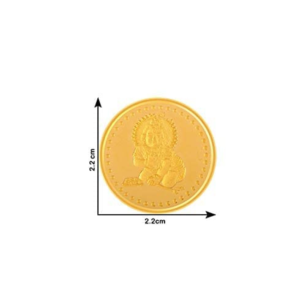 22k (916) 5 gm Kanha Yellow Gold Coin