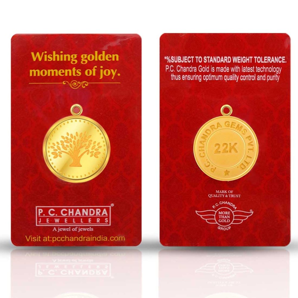 22k (916) 10 gm Kalpavriksha Yellow Gold Coin