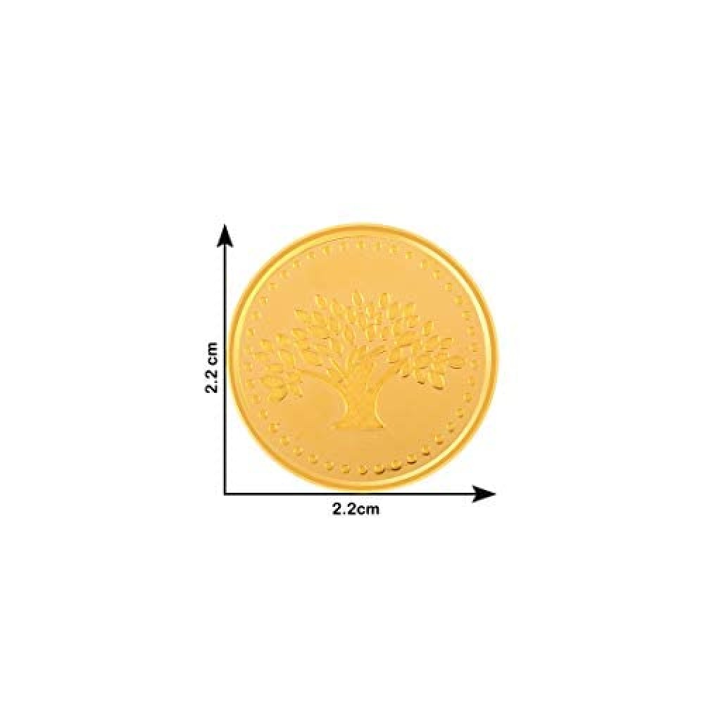 BIS hallmarked 5 gm 22KT (916) Yellow Gold Coin