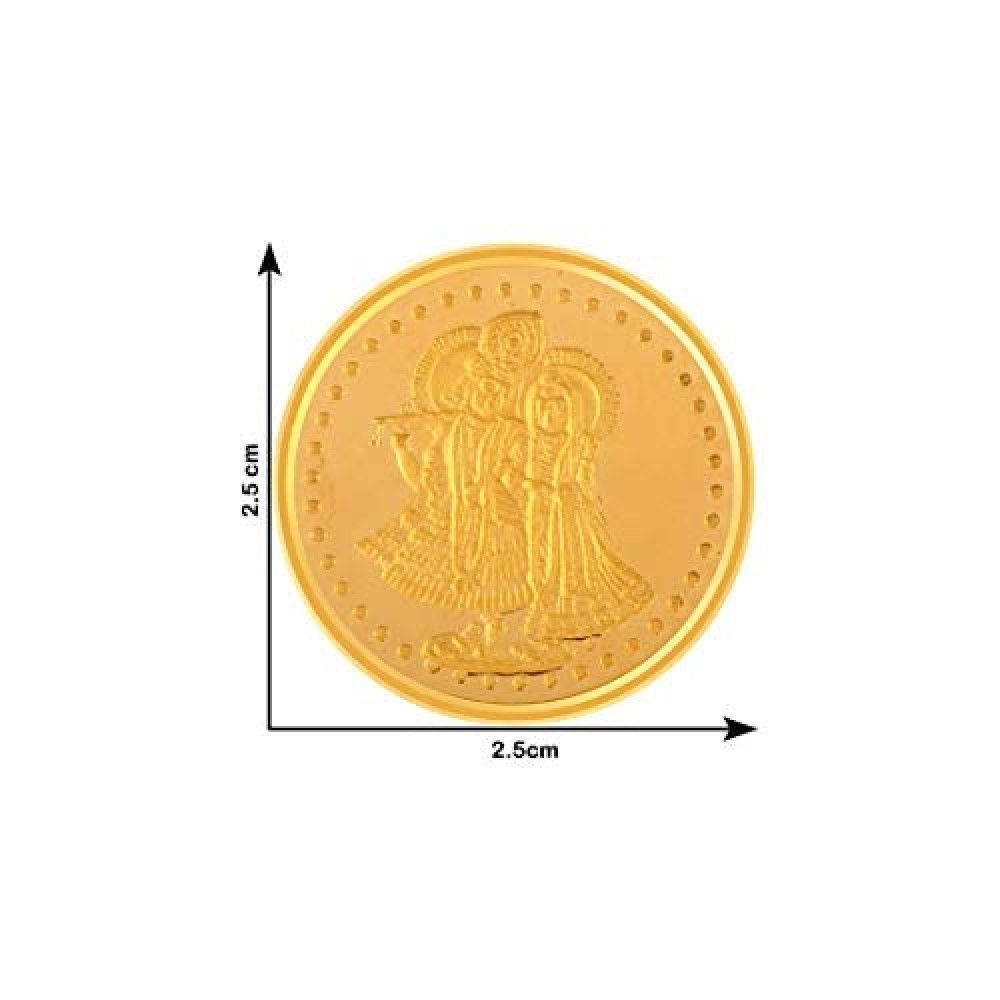 22k (916) 10 gm Radha-Krishna Yellow Gold Coin
