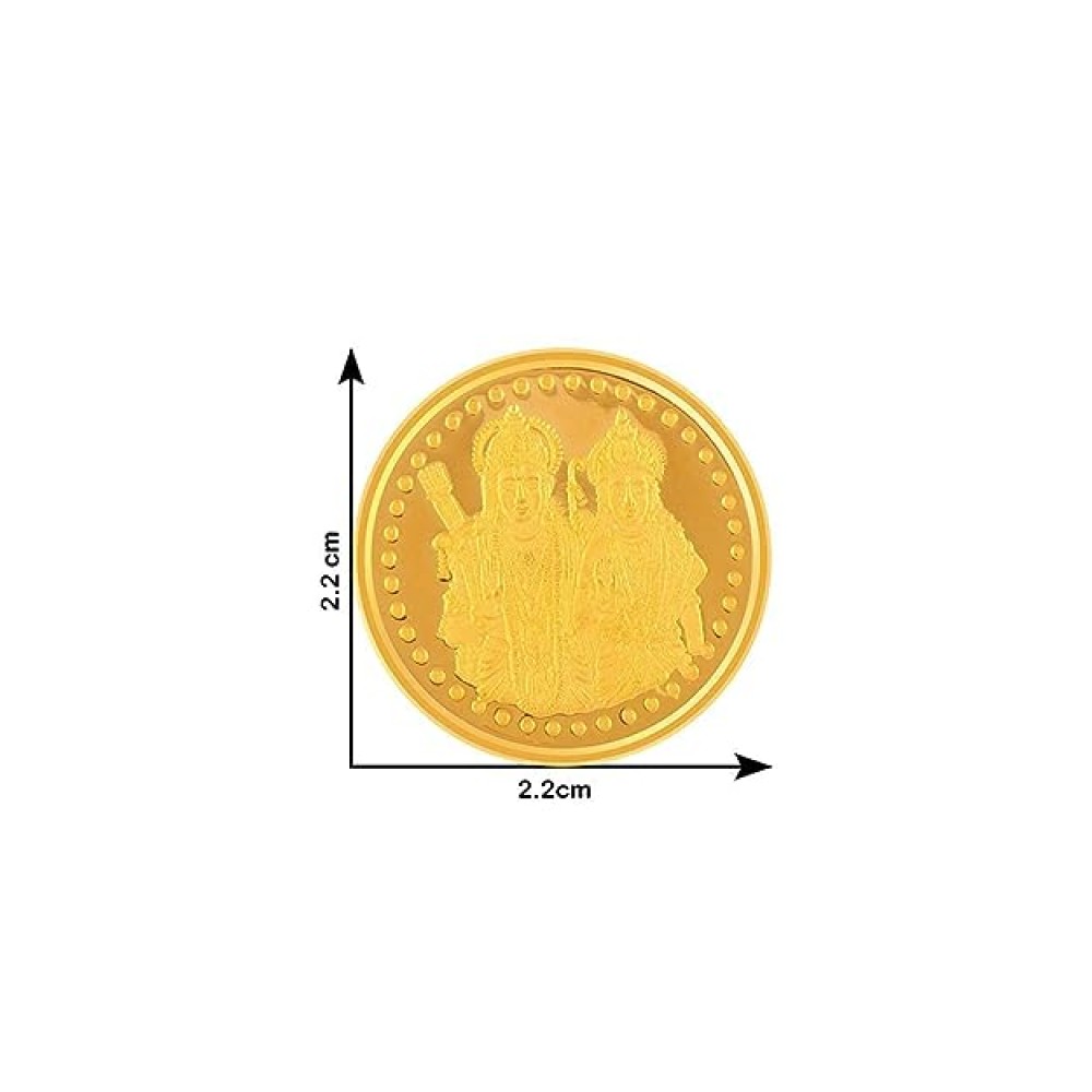 22k (916) 5 gm Ram-Sita Yellow Gold Coin