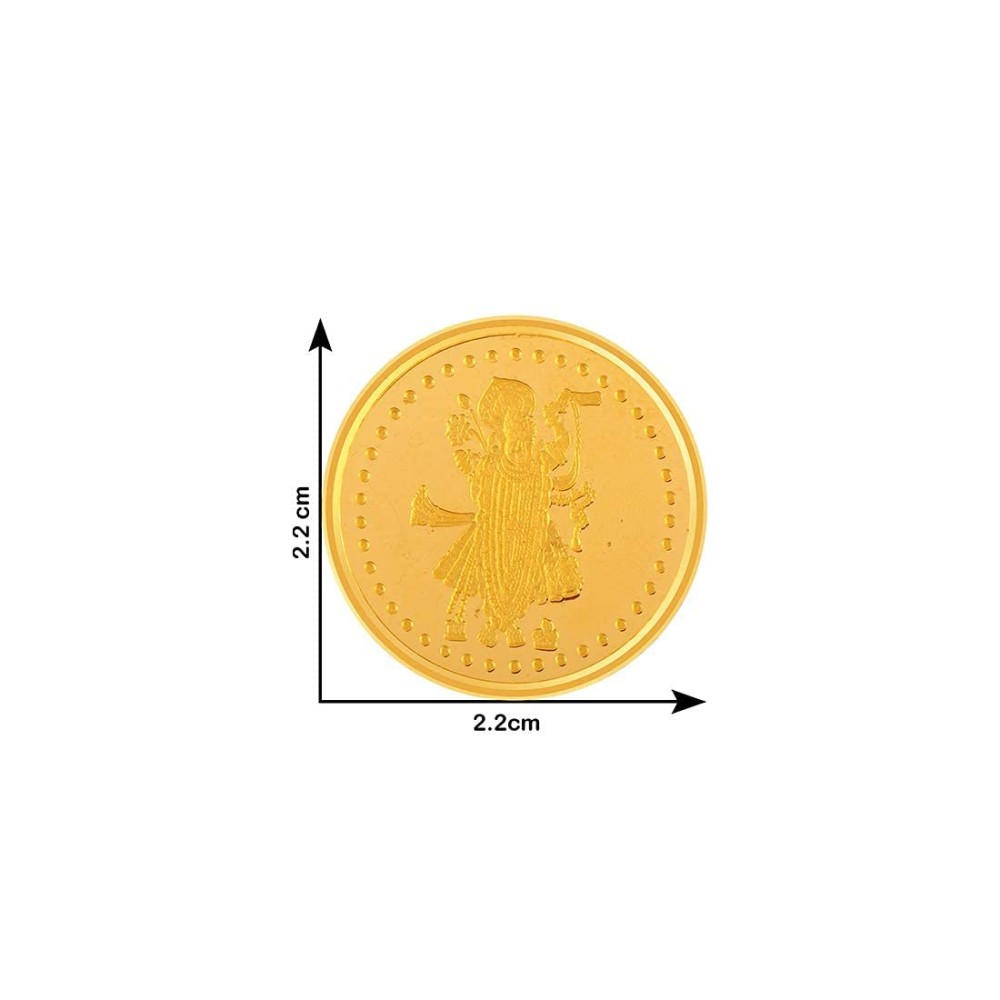 22k (916) 5 gm Balaji Yellow Gold Coin