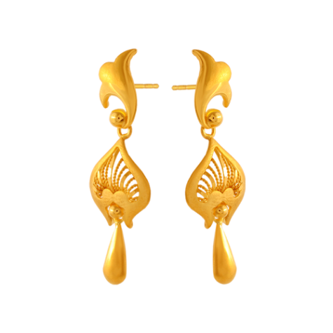 Buy quality 22 carat gold diamonds classical ladies earrings RH-LE604 in  Ahmedabad