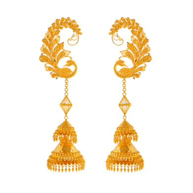 Buy Kemp Ear Chain/kasulu Sahare/matte Gold Ruby Kaan Chain/earring Support  Chain/south Indian Jewelry/temple Jewelry/kaan Sahara/peacock Design Online  in India - Etsy