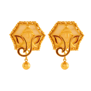 Buy Fida Gold Ganesh Temple Drop Earring @ Best Price