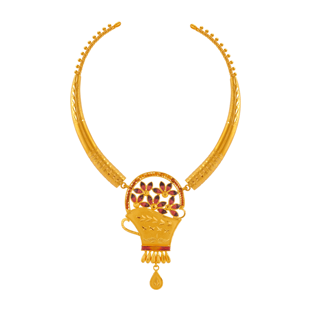 Traditional Peacock Real Kemp Flower Necklace Set at Rs 2930.00 | ट्रेडिशनल  नेकलेस, ट्रेडिशनल हार - Happy Pique, Chennai | ID: 2852940540691