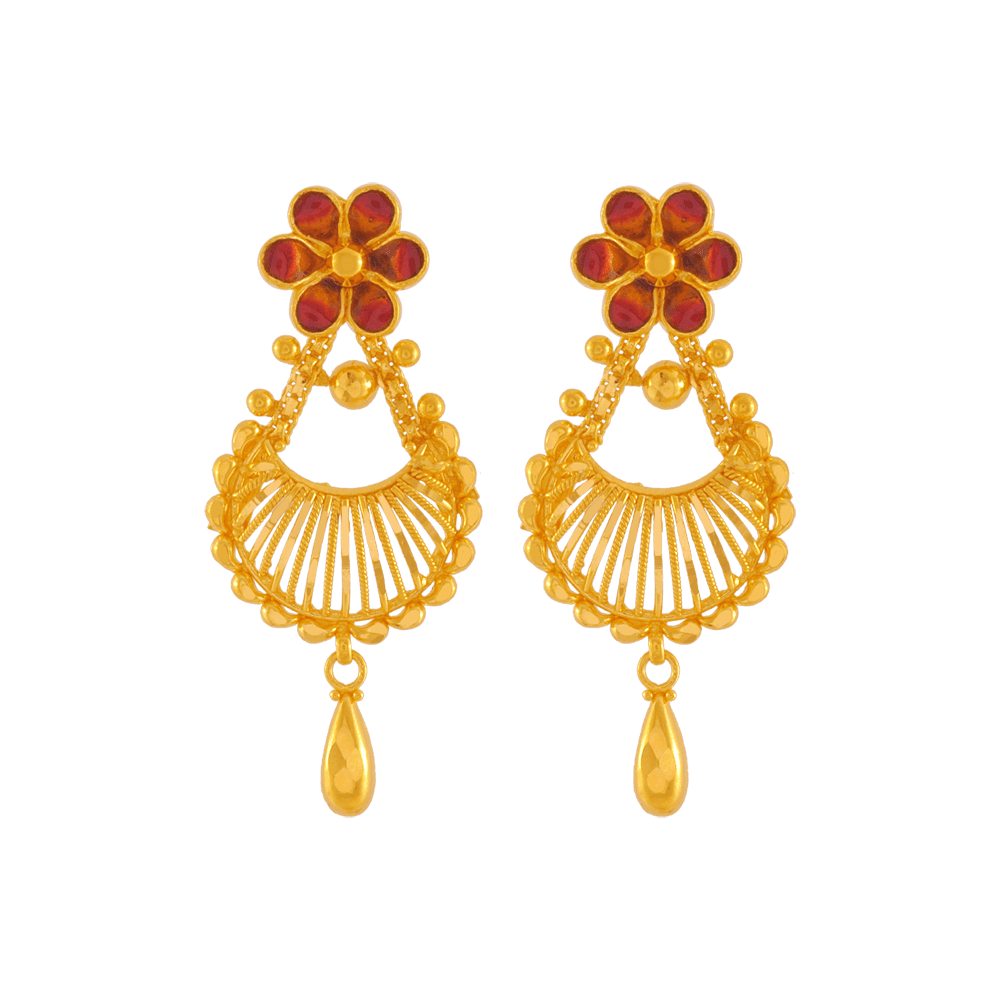 PC Chandra Jewellers 22k 916 Yellow Gold Jhumki Earrings for Women   Amazonin Fashion