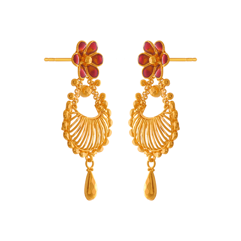 Buy Gold Drops Earring Designs Online  PC Chandra Jewellers