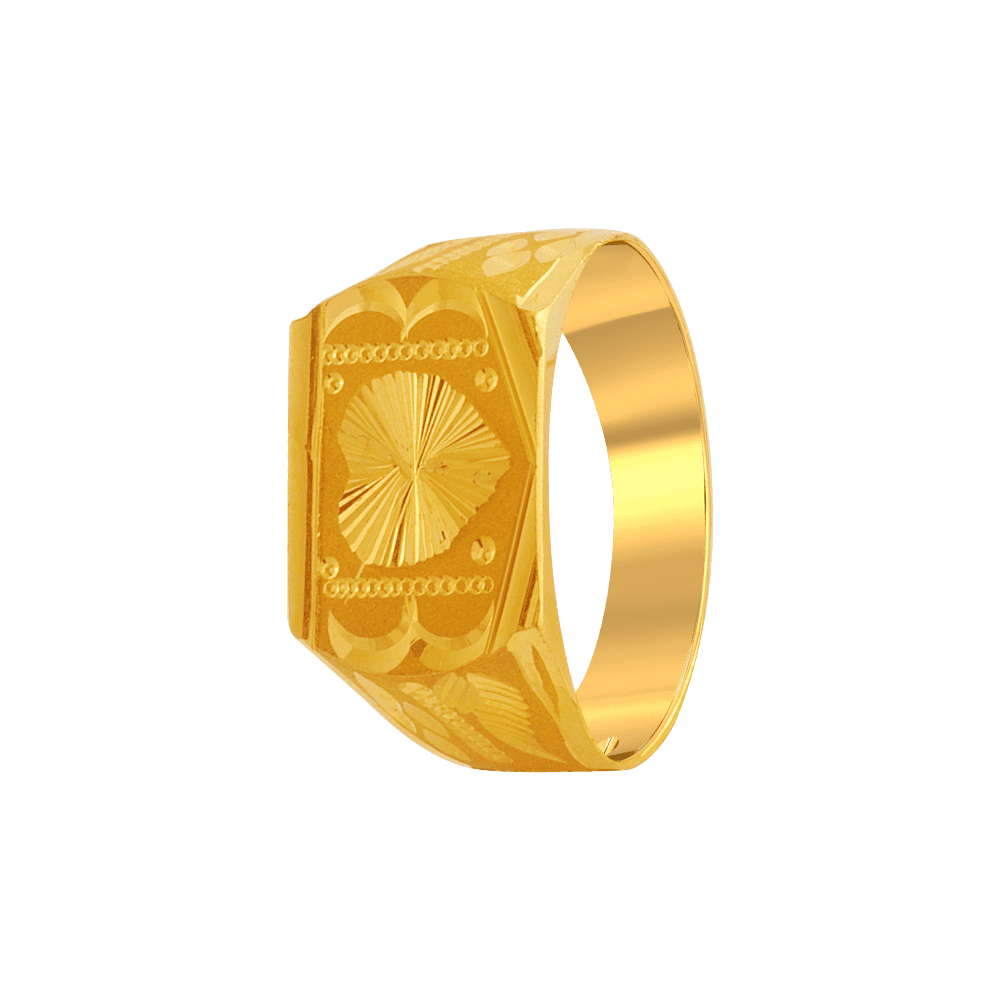 22KT Yellow Gold Rings for Men| PC Chandra Jewellers