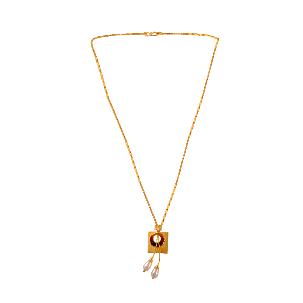 22KT (916) Yellow Gold Gold Chain Pendant for Women