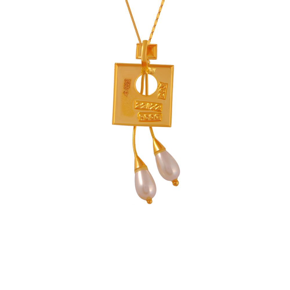 22KT (916) Yellow Gold Gold Chain Pendant for Women