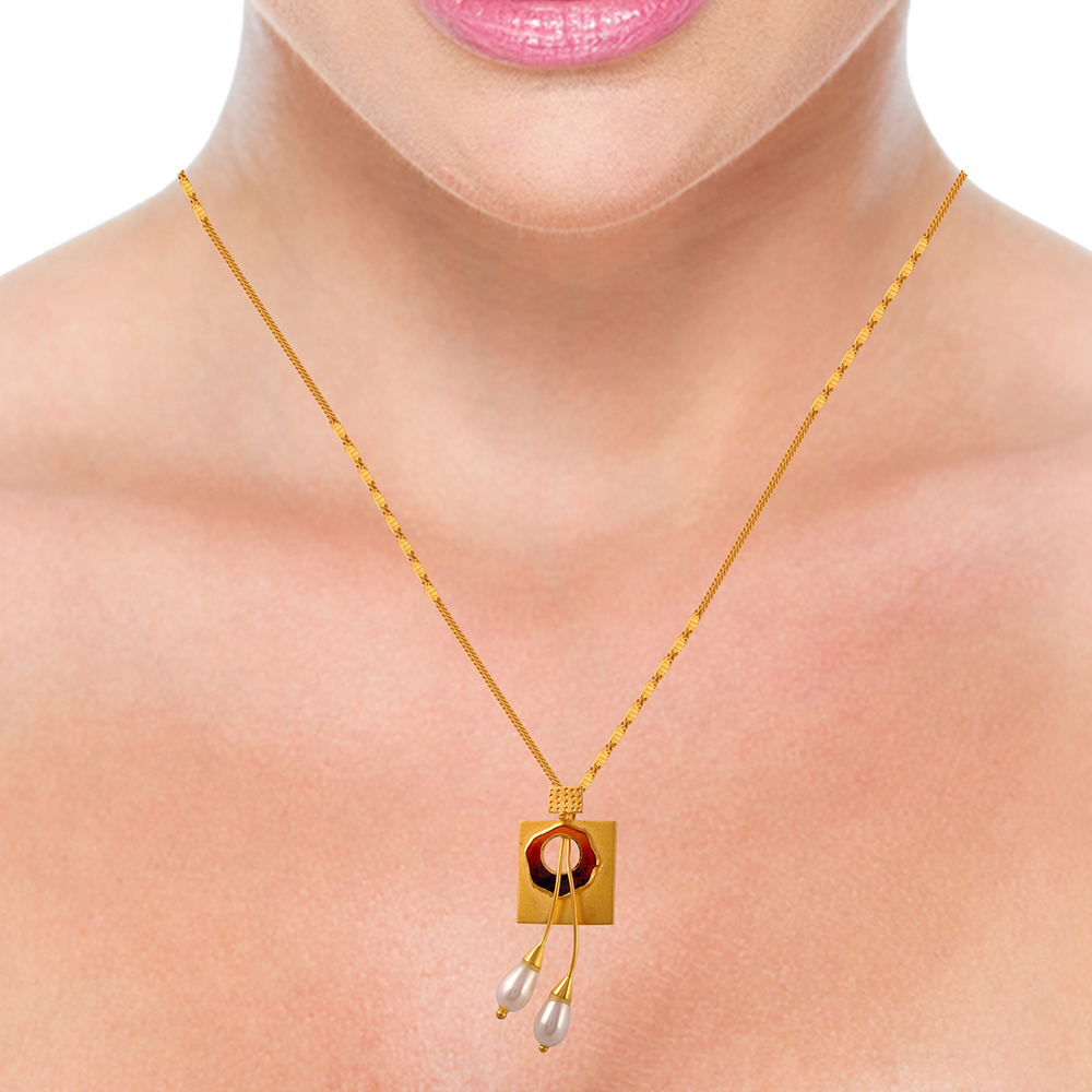 22KT (916) Yellow Gold Gold Chain Pendant for Women