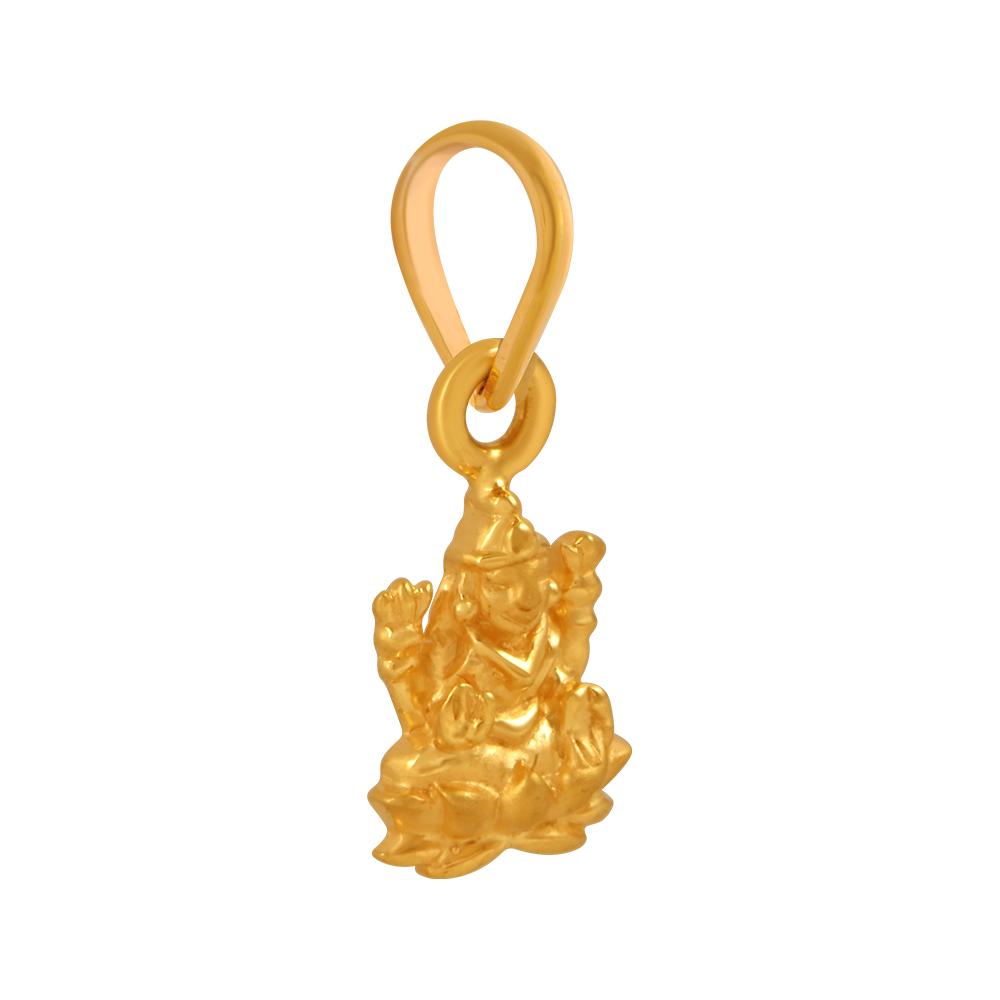 22K gold pendant with a gorgeous Lord Brahma motif 