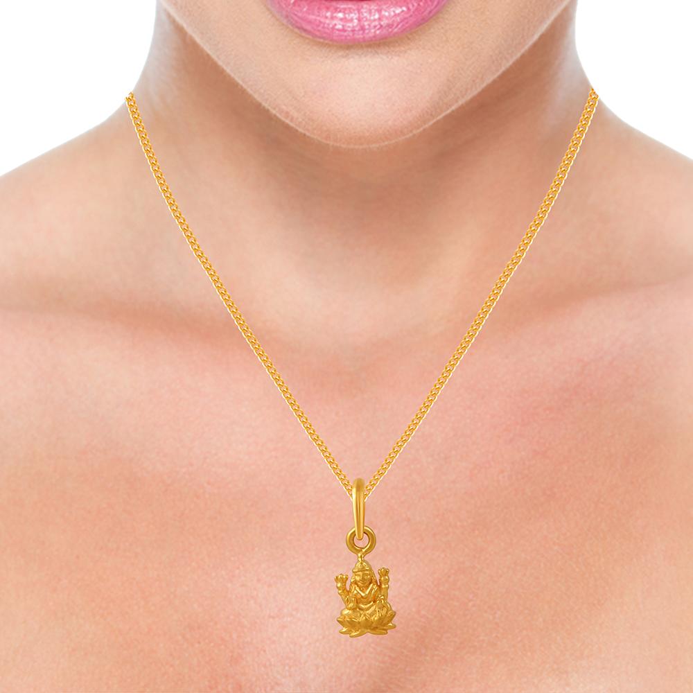 22K gold pendant with a gorgeous Lord Brahma motif 