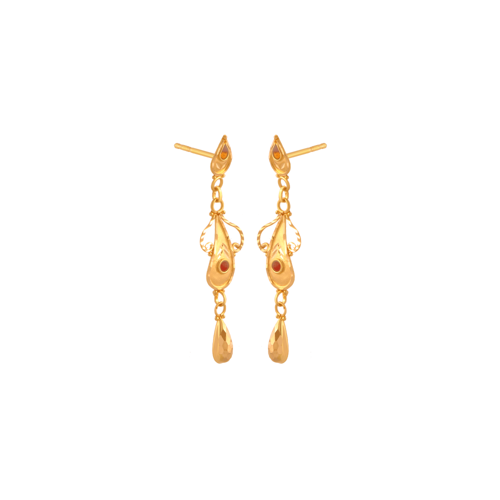 22KT (916) Yellow Gold Gold Earrings for Women