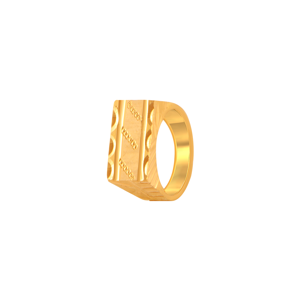 Square Tamil Om Ring in 22K Gold | Virani Jewelers