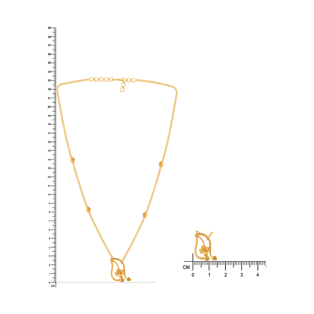 22KT (916) Yellow Gold Gold Chain Pendant for Women