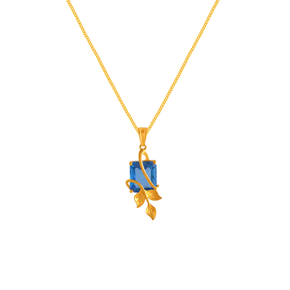 22K Gold Pendant Gemmed From Amazea Collection