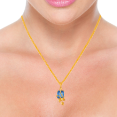 22K Gold Pendant Gemmed From Amazea Collection