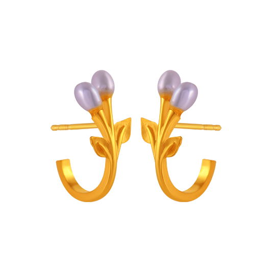 22K Enchanting Gold Earrings Design For Everyday Wear 