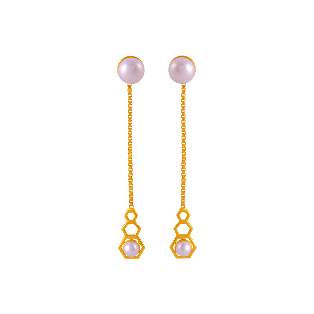 GOLDGIFTIDEAS 22K Gold Designer Earring for Girls, Pure Gold Ear Studs for  Women, Mothers Day Gift