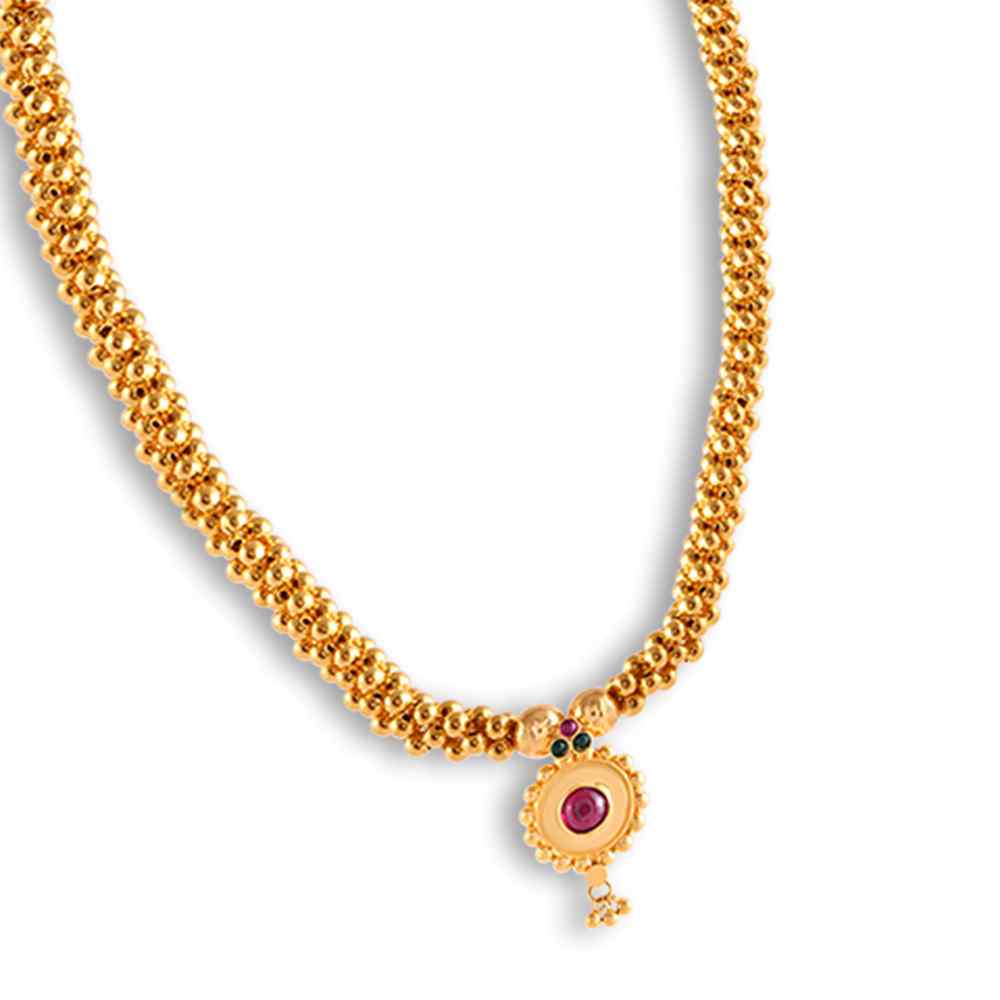 Designer Gold Necklace from Thushi Collection for Women