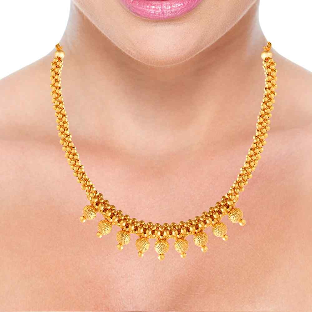 Shimmering Gold Necklace from Thushi Collection for Women