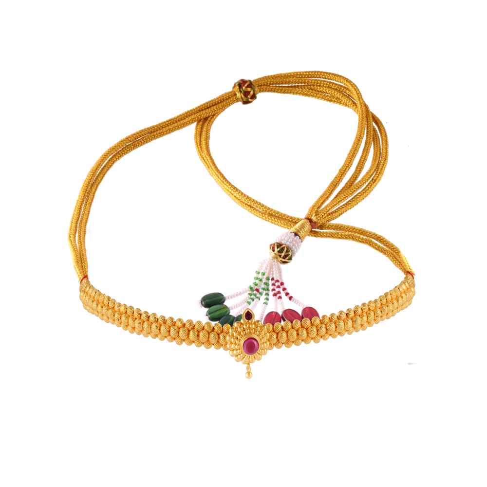 Golden Flexible Thushi Broad Design, Traditional Jewelry, ट्रेडिशनल ज्वेलरी  - Beeline, Pune | ID: 27601835897