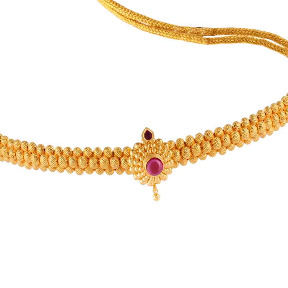 Shimmering 22K Gold Necklace Thushi Collection
