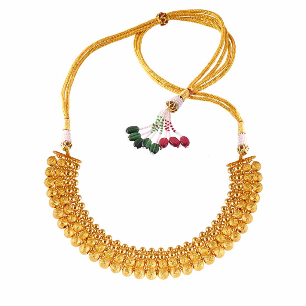 22K Gold Indian Necklace