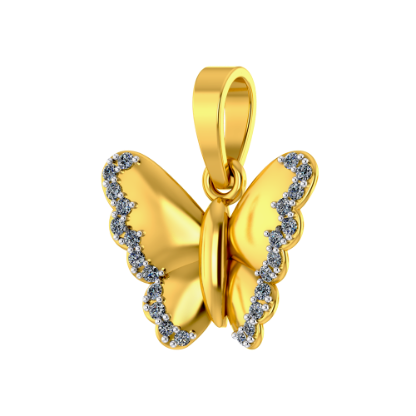 22K Butterfly Themed Exclusive Jewellery Pendant