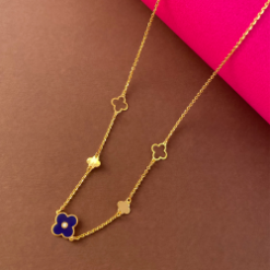 Beautiful 22K Gold Necklace With Delicate Foral Details 