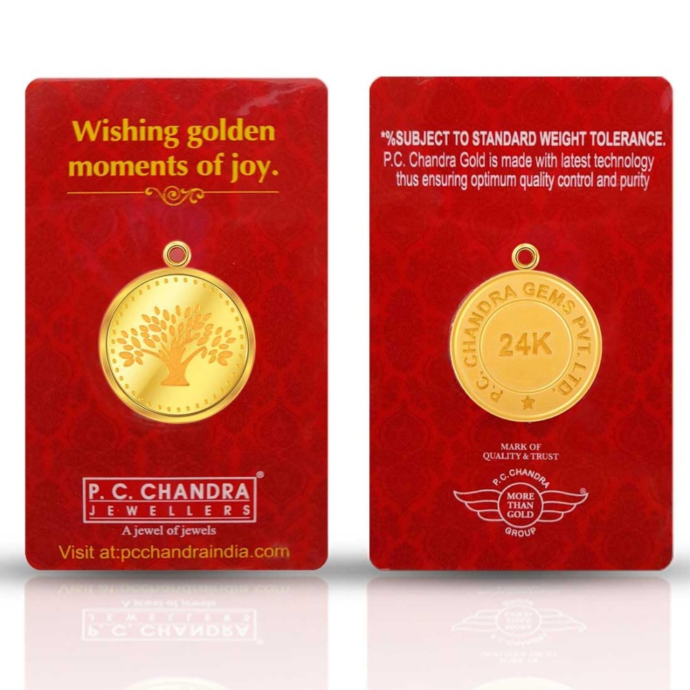 24k (995) 10 gm Kalpavriksha Yellow Gold Coin