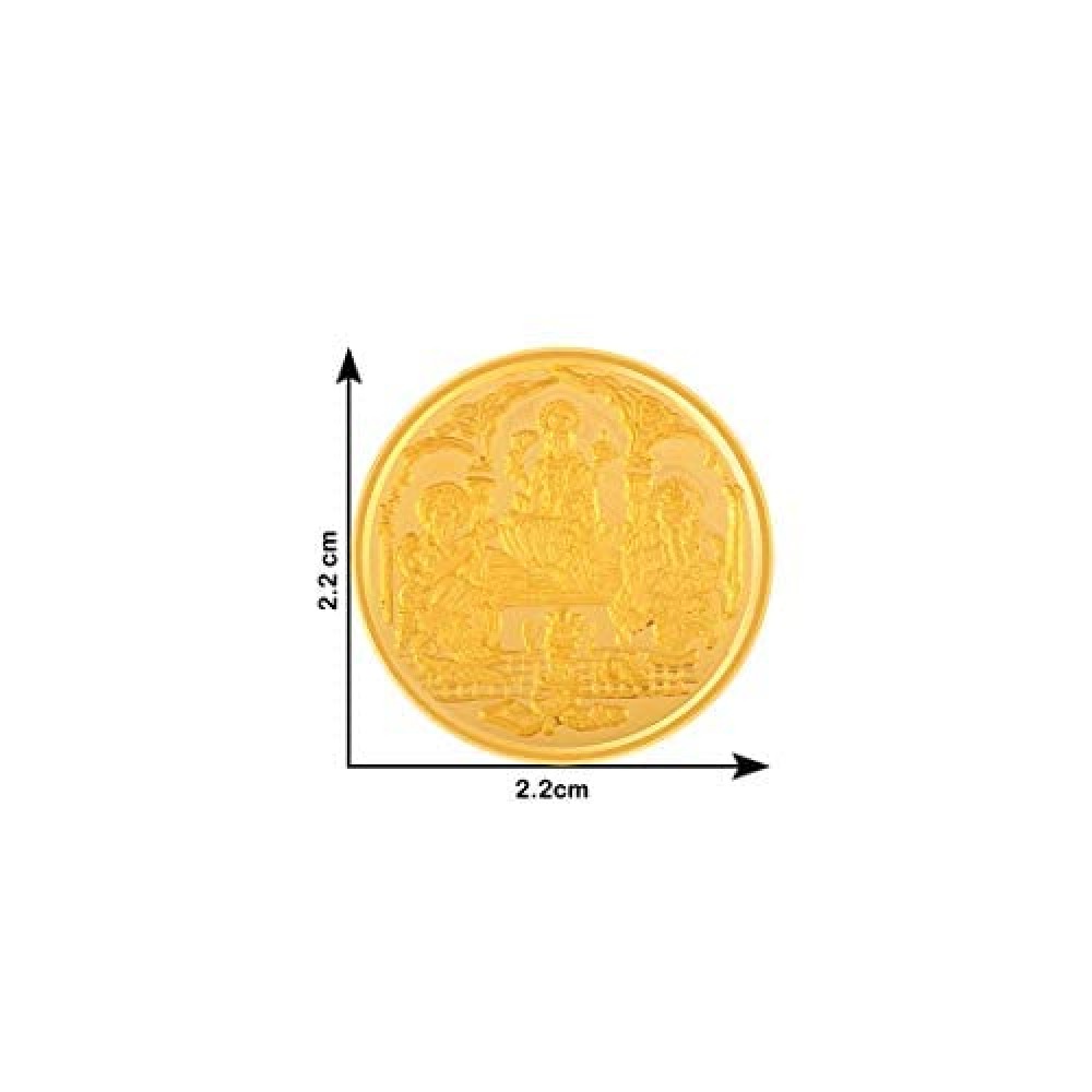 24k (995) 5 gm Lakshmi, Saraswati, Ganesh Yellow Gold Coin