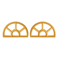 14K Arch Ventilator Designed Gold Earrings