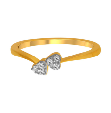14 K Gold Dual Heart Ring