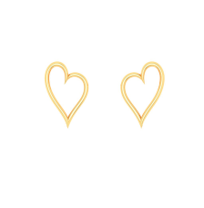 14k Gold Sweetheart Sleek Studs Earrings From Amazea Collection