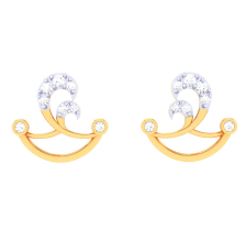 Dainty 14k Gold Studs Earrings From PC Chandra Jewellers