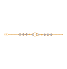 14KT (585) Yellow Gold and American Diamond Bracelet for Women