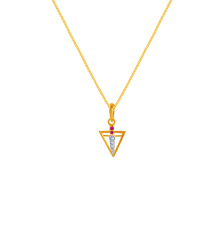 14K Triangular Gold Pendant For Ladies From Amazea Collection