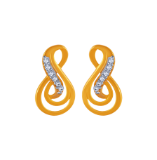 14 Gemmed Swirly Gold Earrings From Amazea Collection