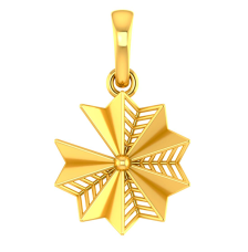 Fine Designer 14k Gold Flower Design Pendant from PC Chandra 