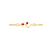 Red Rose Golden Diamond Bracelet
