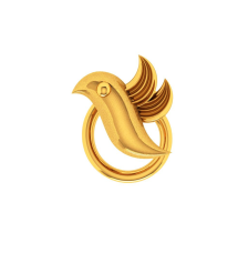 22KT Bird Shaped Gold Nose Pin Design