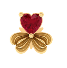 22KT Poila Boisakh Special Floral Design Gold Nose Pin