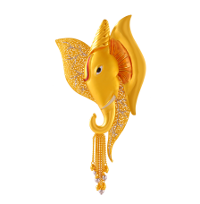 22K gorgeous pendant in the shape of Lord Ganesha's face