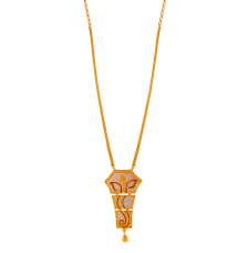 22K beautiful gold necklace with a divine motif of Lord Ganesha