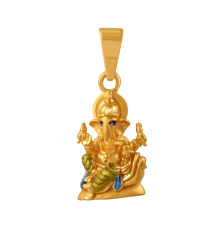 22K gold pendant with an intricately detailed Lord Ganesha motif 
